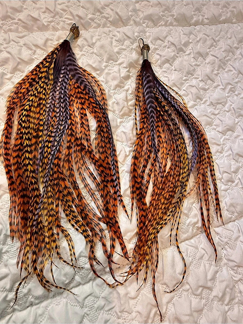 Two Pairs of Feather Earrings